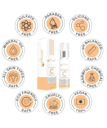 20% Vitamin C Facial Serum - Skin Lightening Anti-Aging & Hydrating with Liquorice Baobab Oil & Hyaluronic Acid - 50ml - Buy Online on GoSupps.com