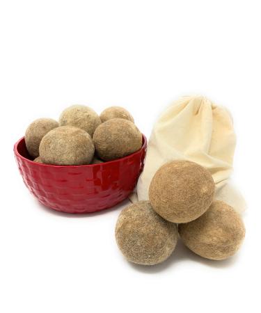 100% Alpaca Wool Dryer Balls - Felted - Set of 3 - Made in USA - All Natural Colors - Hypoallergenic