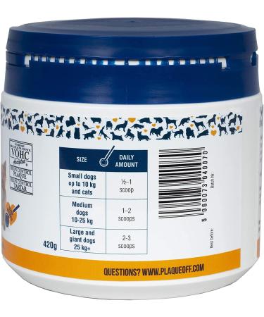 ProDen PlaqueOff Powder 420g - Supports Healthy Teeth, Gums, & Breath in Pets - Buy Online on GoSupps.com
