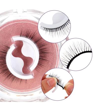 Reusable Self-Adhesive Waterproof Eyelashes - Natural & Bushier - 2 Pairs with Portable Boxes - Perfect Valentine Gift for Women Girls - Buy Online on GoSupps.com