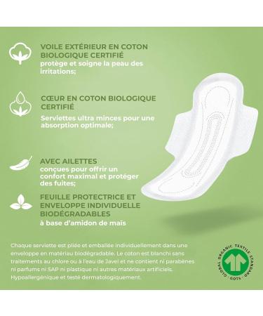 Shop Organic Cotton Pocket Slip Inlays & Hygiene Ties | 100% Certified Organic | 4 Pack - Eco-Friendly & Daily Use - Buy Online on GoSupps.com