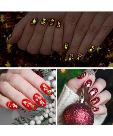 24 Sheet Christmas Nail Stickers - 3D Water Transfer Nail Art with Tweezers for DIY Holiday Nail Designs - Buy Online on GoSupps.com