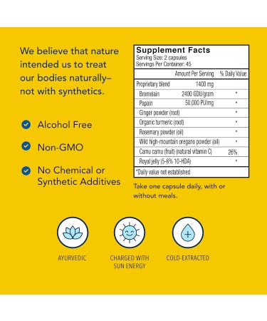 NORTH AMERICAN HERB & SPICE Inflam-eeZ - 90 Capsules - Supports Healthy Immune & Inflammatory Response - Ginger Root Camu Camu Berries Bromelain & Papain Plus - Non-GMO - 45 Total Servings - Buy Online on GoSupps.com