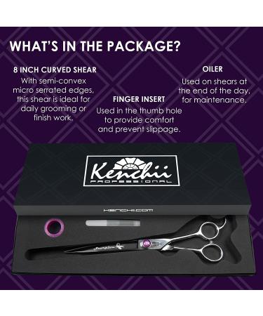 Kenchii Scorpion 8 Inch Curved Grooming Scissors for Dogs and Pets | Premium Steel Dog Shears for Pet Grooming - Buy Online on GoSupps.com