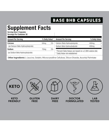 Perfect Keto Exogenous Ketones Capsules - Gluten Free BHB Salts for Ketosis & Fasting Electrolytes & Caffeine Free Energy - 60 Count Keto Supplement - Buy Online on GoSupps.com