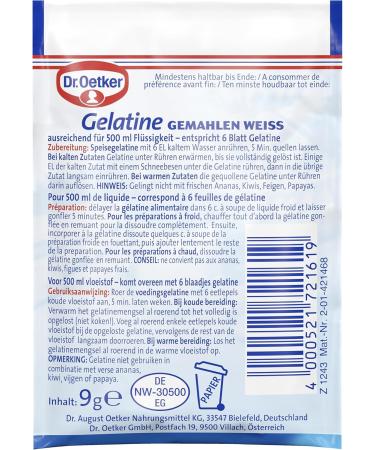 Dr. Oetker g latine Blanc Moulu 11 Pack (11 x 27 g Paquet) - Buy Online on GoSupps.com