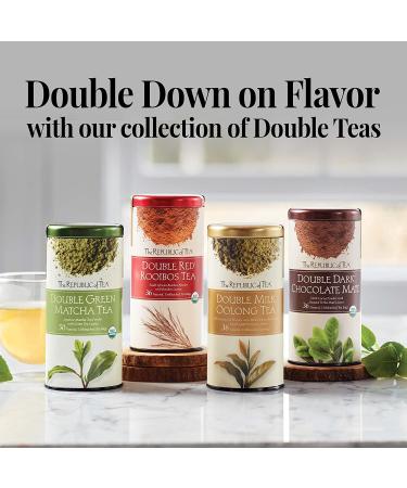 The Republic of Tea Double Green Matcha 50 Count - Organic Green Tea & Matcha Powder Blend - Buy Online on GoSupps.com