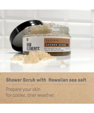 Raw Elements All Season Moisturizing Daily Scrub | Hawaiian Sea Salt & Raw Sugar Exfoliator | Organic Hydrating Shower Essential | 7.6 oz | Paraben & Dye Free | International Shipping Available - Buy Online on GoSupps.com