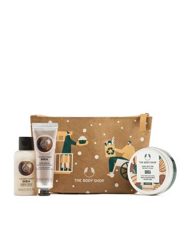 The Body Shop Nutty & Nourishing Shea Mini Gift Set Hydrating & Moisturizing Skincare Treats for Very Dry Skin 3 Count Shea 3 Piece Set