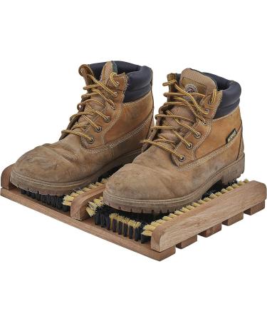Taylor & Brown Wooden Outdoor Doormat Shoe Boot Scraper Brush - Outside Flat Door Scrubber Mat - All Weather Shoes & Boots Cleaner Removes Snow Sand and Mud - Buy Online on GoSupps.com
