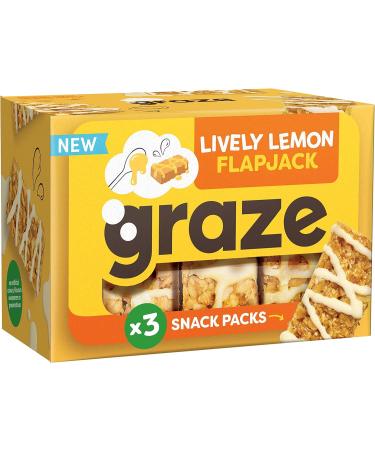 GRAZE Lively Lemon Flapjack 3 x 50g - Buy Online on GoSupps.com
