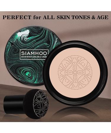 SIAMHOO 2pcs Air Cushion CC Cream & Mushroom Head BB Cream Set - Natural Moisturizing Foundation for Lasting Concealer & Brightening Effect - Buy Online on GoSupps.com