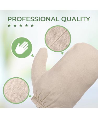 MASSAGE-EXPERT Garshana Raw Silk Gloves - 1 Pair for Ayurvedic Dry Massage & Cellulite Treatment - One Size Fits All - High-Quality - Buy Online on GoSupps.com