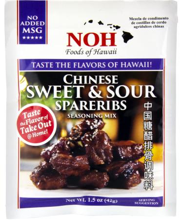 NOH Chinese Sweet & Sour Spareribs, 1.5-Ounce Packet, (Pack of 12)