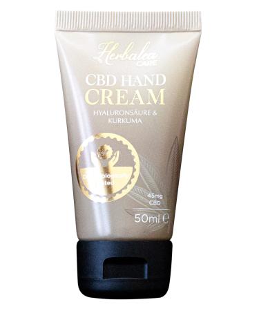 Herbalea CBD Hand Cream Turmeric + Hyaluronic Acid I Moisturizing Hand Cream Against Dry Hands I 10ml I