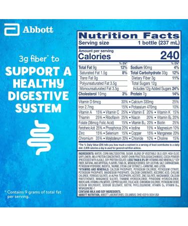 PediaSure Grow & Gain Kids Protein Shake with Fiber, Immune Support, and DHA Omega-3 Chocolate Flavor, 24 Count - Buy Online on GoSupps.com