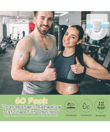 Omnipod Shower Waterproof Patch - Transparent Adhesive Patches (Blue, 60 Pack) - Sweatproof & Long Lasting Protection - Buy Online on GoSupps.com