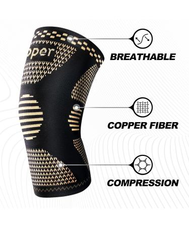 Shop Copper Elbow Brace for Tendonitis & Tennis Elbow - Compression Sleeve Support for Men & Women | X-Large Size | Ideal for Weightlifting & Workouts - Buy Online on GoSupps.com