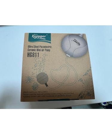 Hygger Quiet Aquarium Oxygen Pump - Ultra Quiet 33dB | 1.5W Power | 420ml/m | Ideal for Fish Pools & Nano Aquariums - Black - Buy Online on GoSupps.com
