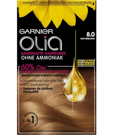 Garnier Olia Hair Colour Hair Dye Contains 60% Flower Oil for Deep Colour without Ammonia Pack of 3 blond - Buy Online on GoSupps.com