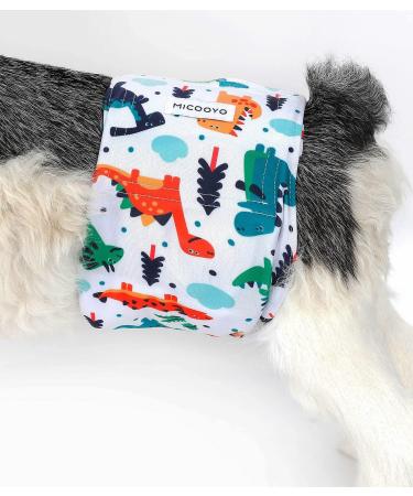 Buy Micoooyo Washable Abdominal Bandage for Males | Reusable Dog Diapers | Medium Suctionable Dog Wraps (3-Pack) - Animals Fruits & Cars | Adjustable Closure 33-40.6cm Waist - Buy Online on GoSupps.com