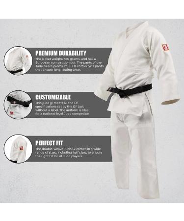 Fuji Euro Competition Judo Gi 4.5 White - Premium Quality Judo Uniform - Buy Online on GoSupps.com