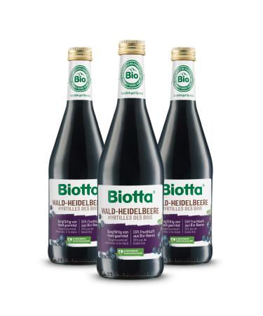 BIOTTA Jus de Myrtilles des Bois Pr paration Base de Myrtilles des Bois 100% Bio Riche en Nutriments Fabrication Suisse 500 ml - Lot de 3 NO 3 ml (Lot de 1)