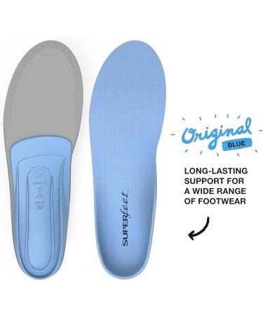 Superfeet All-Purpose Support Insoles (Blue) - Trim-To-Fit Medium Arch Orthotic Inserts for Men 7.5-9 & Women 8.5-10 - International Shipping Available - Buy Online on GoSupps.com
