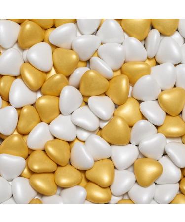 1kg Chocolate Cherries Pearl Mix - White Gold Heart Chocolates | Perfect Gifts for Weddings Baptisms & Special Occasions - Buy Online on GoSupps.com