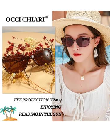 OCCI CHIARI Women's 2.25x Reading Sunglasses - Stylish Outdoor Eyewear with Brown Lens (Multiple Magnifications Available - Buy Online on GoSupps.com