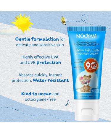 Sun Cream SPF 90 SPF 90 Face Moisturiser High Sun Protection Gentle Face Sunscreen Lotion Waterproof Sun Cream Against UVA & UVB Oil Free Travel Sunscreen for Daily Use Delicate Sensitive Skin - Buy Online on GoSupps.com