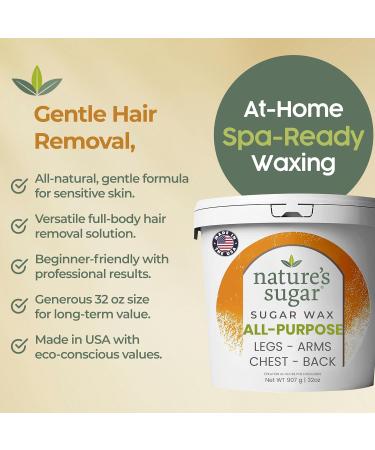Nature'S Sugar - Nature's Sugar Wax P te anti-poils multi-usages pour jambes dos bras et poitrine 992 2 g pour d butants pour tous types de peau v g talien et sans cruaut envers les animaux - Buy Online on GoSupps.com