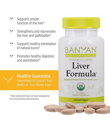 Banyan Botanicals Liver Formula - USDA Organic 90 Tablets for Liver & Gallbladder Detox - Buy Online on GoSupps.com