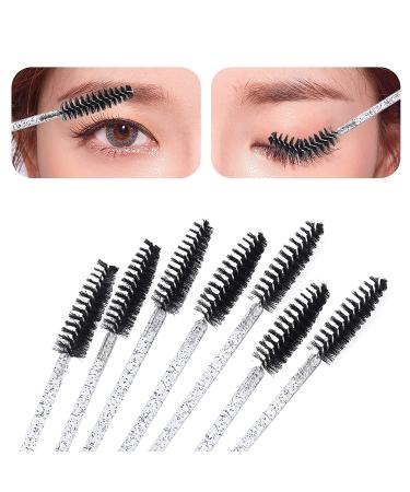 200 Crystal Disposable Lip Brush and Eyebrow Spoolie Mascara Wands Kit (Black) - Makeup Beauty Tool Set - Buy Online on GoSupps.com