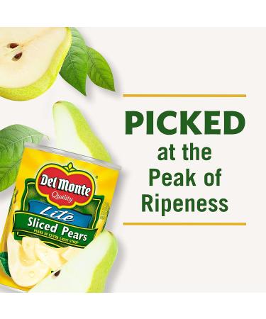 Del Monte Lite Sliced Bartlett Pears in Extra Light Syrup 15 oz Can - 12 Pack - Buy Online on GoSupps.com