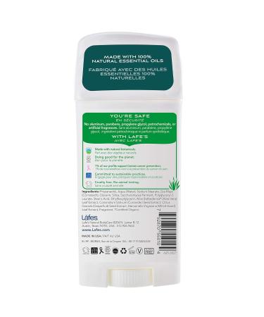 Lafe's Natural Deodorant Stick 2.25oz (2-Pack) | Aluminum & Baking Soda Free for Women & Men | Paraben Free with 24-Hour Protection | Citrus & Bergamot Scent - Buy Online on GoSupps.com