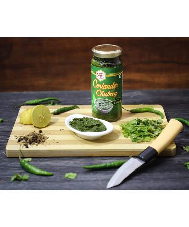 Taj Gourmet Coriander Chutney (Dhania Chutney) 250g (8.8oz) - Authentic Indian Condiment - Buy Online on GoSupps.com