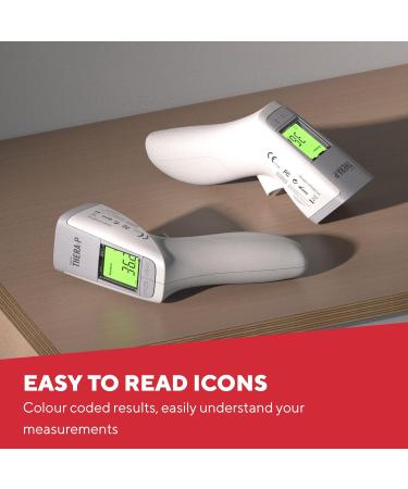 HoMedics TheraP No Touch Infrared Thermometer - Instant Non-Contact Measurement - 1-5cm Range - 2 Second Results - Three-Color Fever Alarm - Buy Online on GoSupps.com