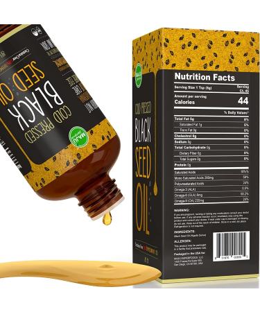 MAJU Black Seed Oil - Cold-Pressed Turkish Black Cumin Seed Oil, 8 oz Glass Bottle - Buy Online on GoSupps.com