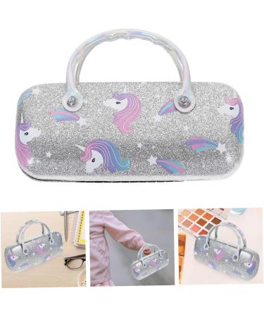 Buy PartyKindom 2pcs Portable Glasses Case - Chic Flocking Travel Protective Cover | Silver 16.00X7.00X4.00CM | International Shipping Available - Buy Online on GoSupps.com