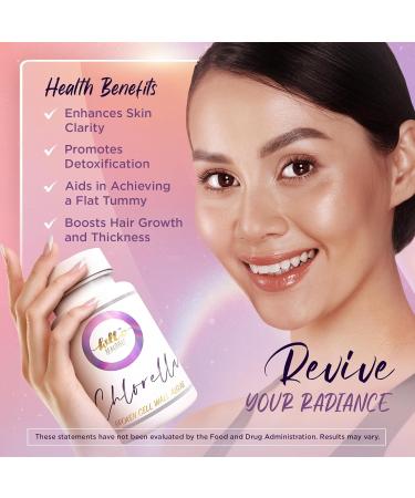 Hello Beautiful Chlorella - 500mg - Broken Cell Wall Algae Tablets Organic Detox Cleanse Chlorella Tablets for Hair Growth Flat Tummy Support Detox Pills - Buy Online on GoSupps.com