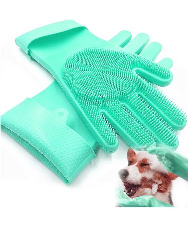 XFly pet pet grooming gloves nursing shoes cats made of silicail gloves brush cat hangable design bathing and massaging for dogs and cats (green) - Buy Online on GoSupps.com