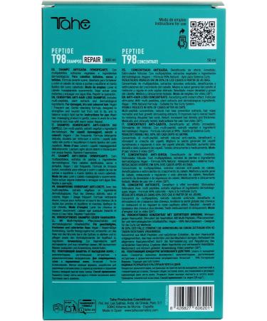  Tahe Tahe Peptide T98 Anti-Hair Loss & Repair Pack: Anti-Hair Loss Concentrate 50ml + Repair Anti-Loss Shampoo 300ml Peptide T98 - Buy Online on GoSupps.com