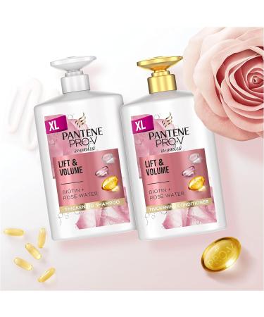 Pantene Biotin & Rose Water Hair Thickening Conditioner 1L - Silicone-Free Volumizing Formula - Buy Online on GoSupps.com