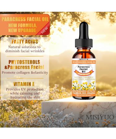 Paracress Facial Oil Natural Anti-Aging Moisturizing Essential Oil with Spilanthes Acmella Oleracea & MCT Oil Reduces Fine Lines & Wrinkles Hydration Balance Skin Gentle on All Skin Types 2 floz - Buy Online on GoSupps.com