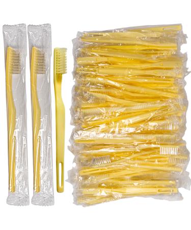 Vakly Individually Wrapped Disposable Toothbrushes Pack of72 Comfortable Bristle Feel - Great for Travel and Guest Rooms (72)