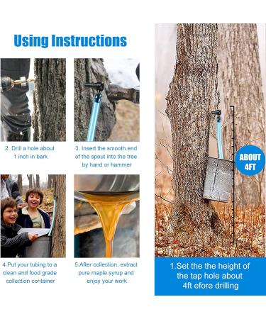 ALLOMN Maple Syrup Tree Tapping Kit 12 Set Maple Tree Extractor Tool Kit with 12 Maple Syrup Taps + 12 Maple Tree Sap Spile Extractor for Maple Syrup Supplies Winter Spring - Buy Online on GoSupps.com
