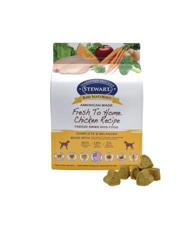Stewart Raw Naturals Freeze Dried Dog Food Made In USA Small Batch Grain Free Dog Food  Serve As Complete and Balanced Meals, Dog Food Toppers, or Dog Treats, Ideal For All Breeds and Life Stages Chicken 1.5 Pound (Pack of 1)
