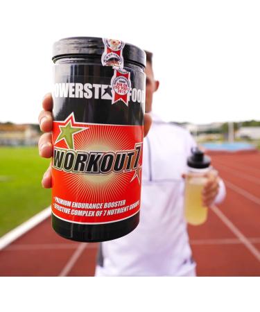 Workout 7 Pre-Workout Endurance Booster | Sport Drink with Carbs Amino Acids & Vitamins | German Quality | Wild Berry Flavor | 900g Powder - Buy Online on GoSupps.com