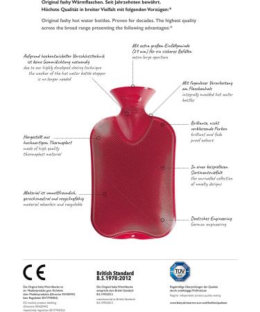 Fashy Hot Water Bottle - Cranberry | Soothing Heat Therapy Aid - Buy Online on GoSupps.com